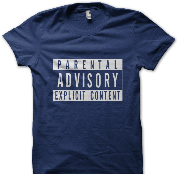 Parental Advisory Explicit Content Tshirt PNG