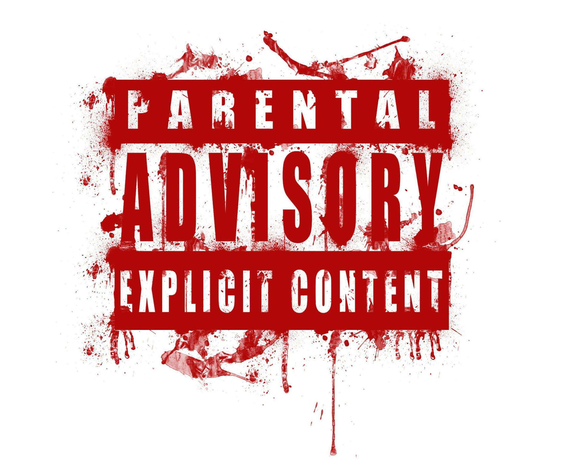 Red Parental Advisory Wallpaper