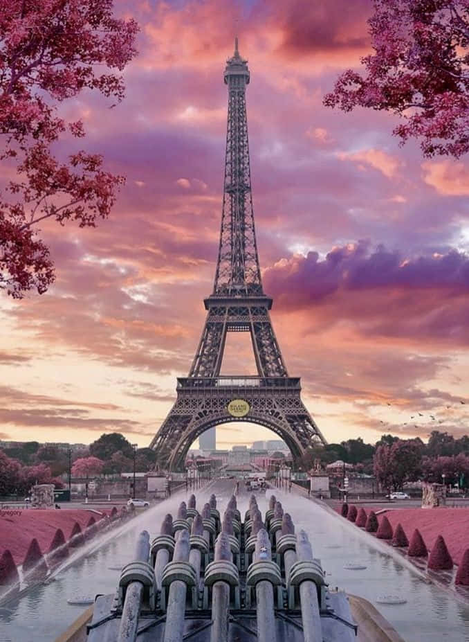 Holden Decor Paper Collection Imaginarium Eiffel Tower Natural Blush Pink  Wallpaper - Wallpaper from I Want Wallpaper UK