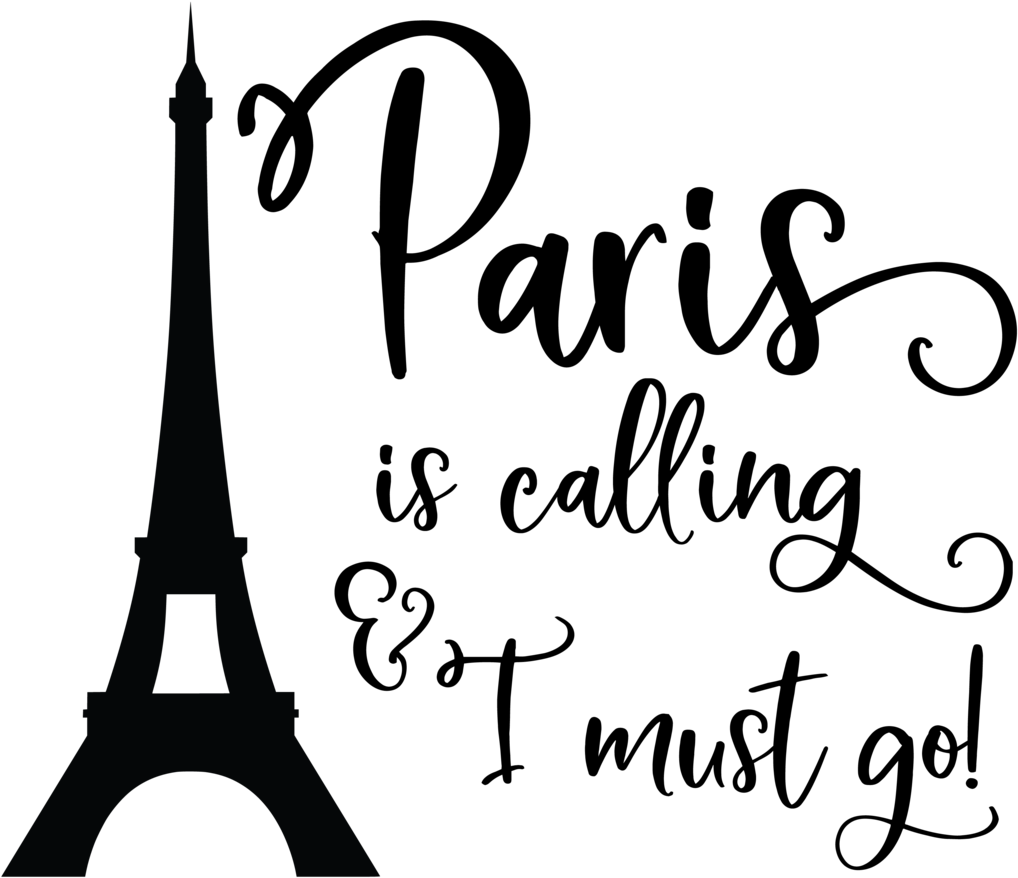 Paris Calling Eiffel Tower Graphic PNG