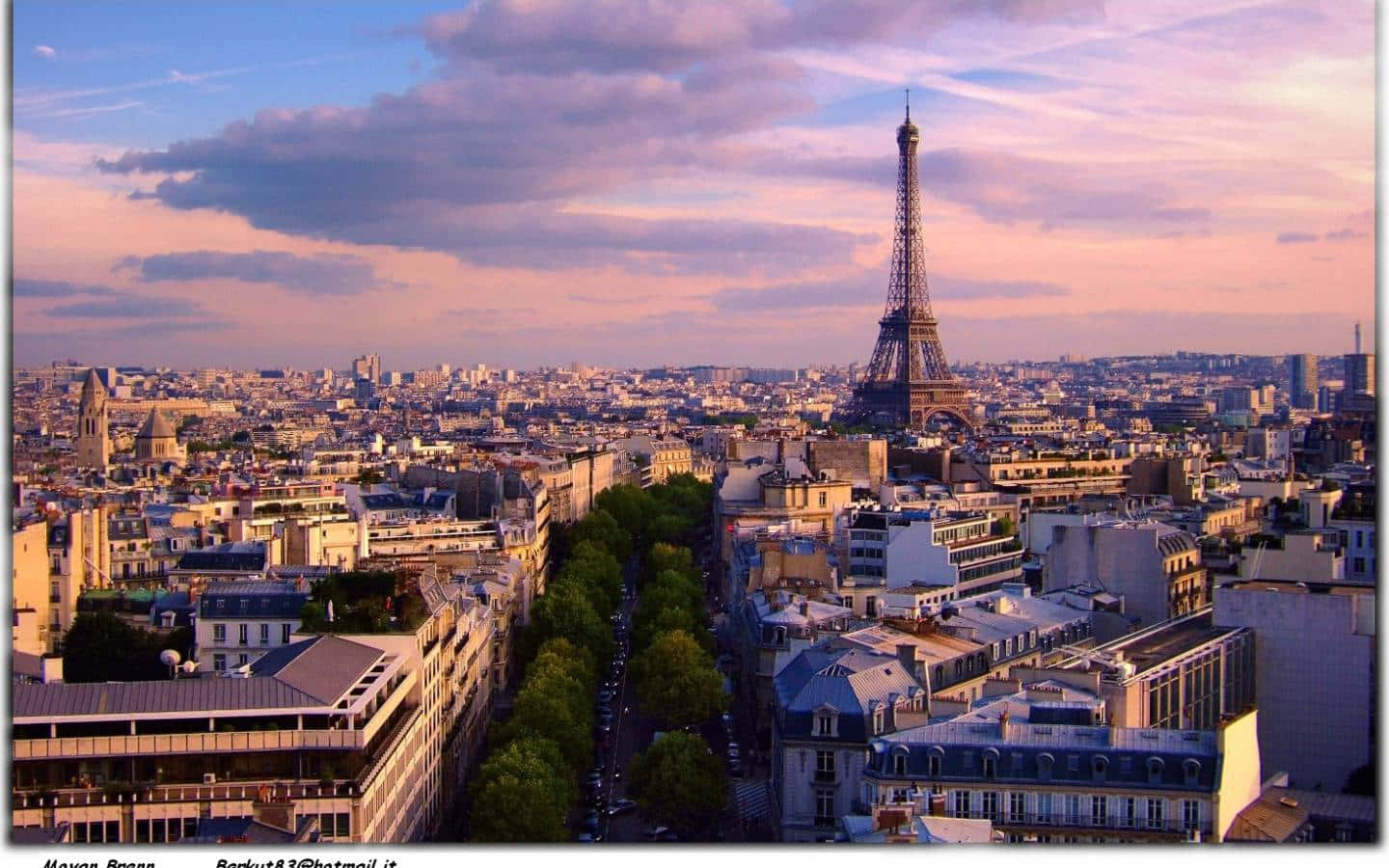 "Beautiful Paris desktop wallpaper with the Eiffel Tower" Wallpaper