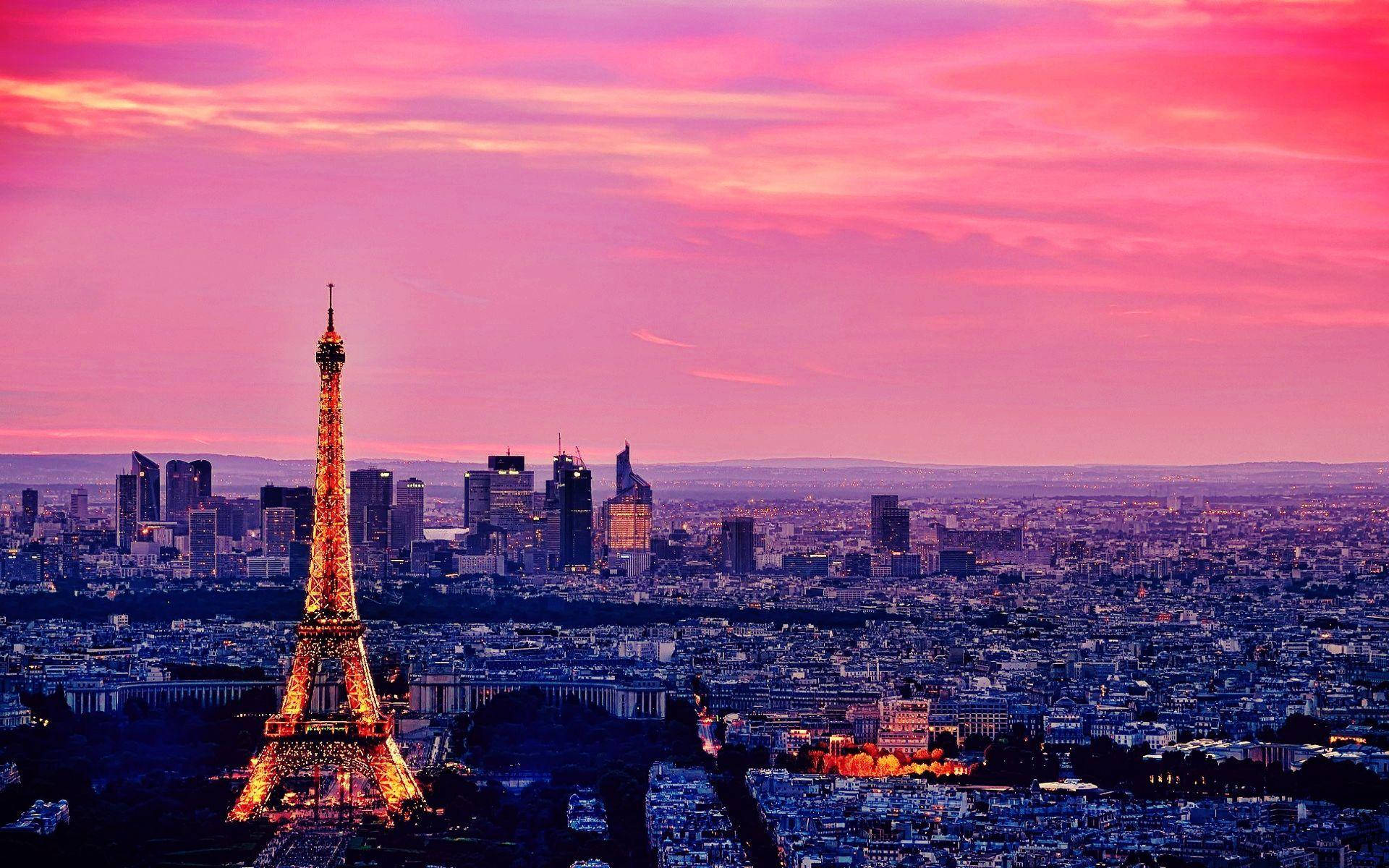 The Eiffel Tower in Paris, the ultimate symbol of love and romance Wallpaper