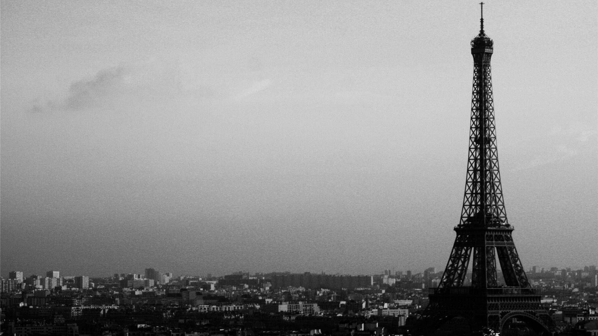 Torreeiffel Di Parigi, Bianco E Nero Sfondo