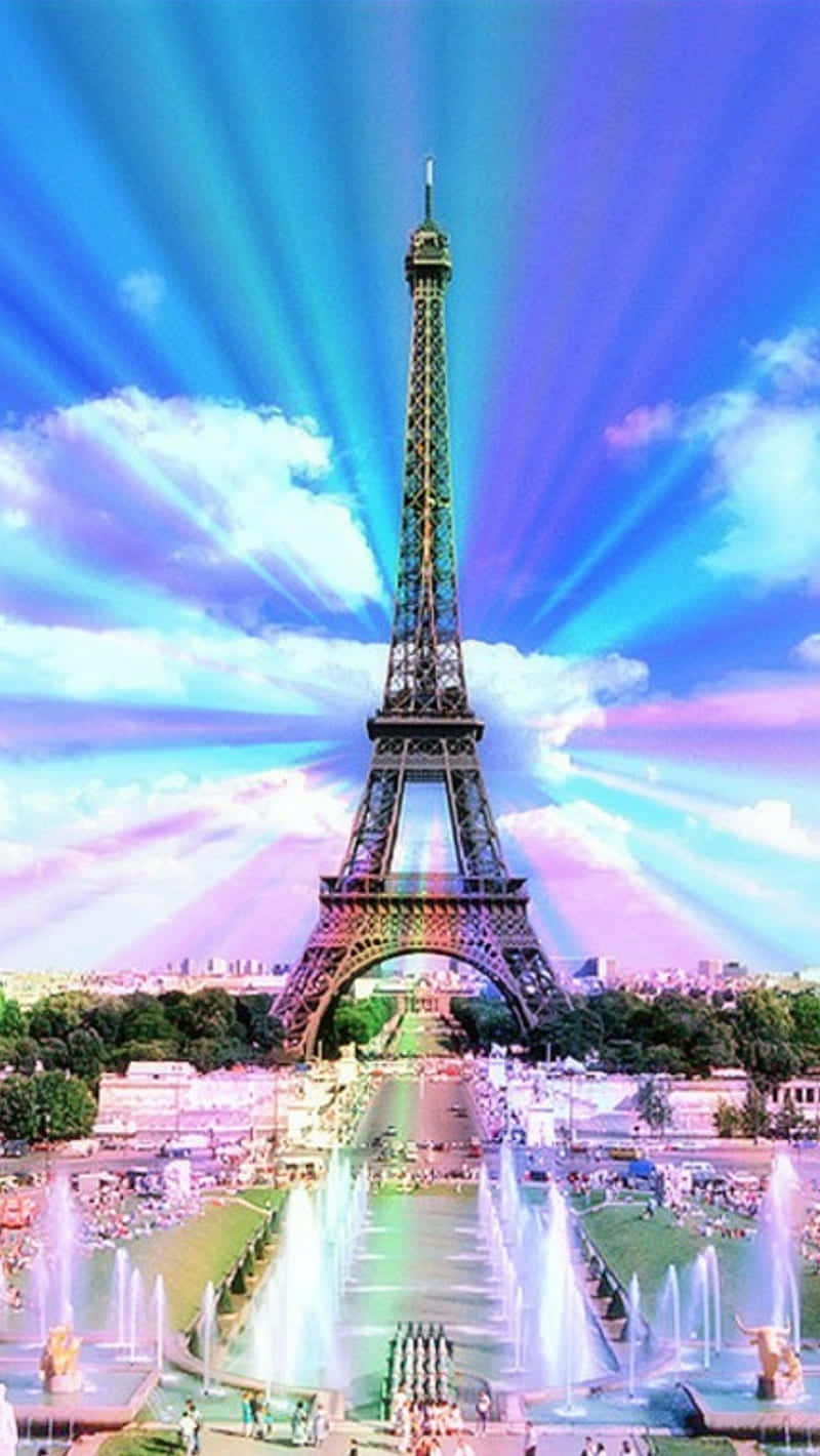 Paris Lights Up The Night Wallpaper