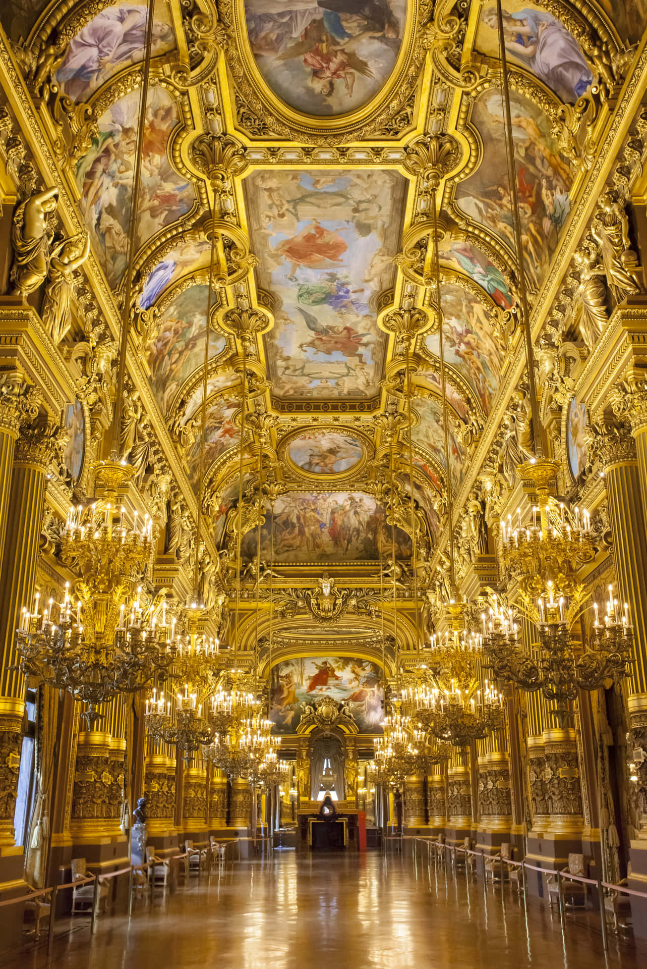 Paris Opera House Foyer Hallway Wallpaper