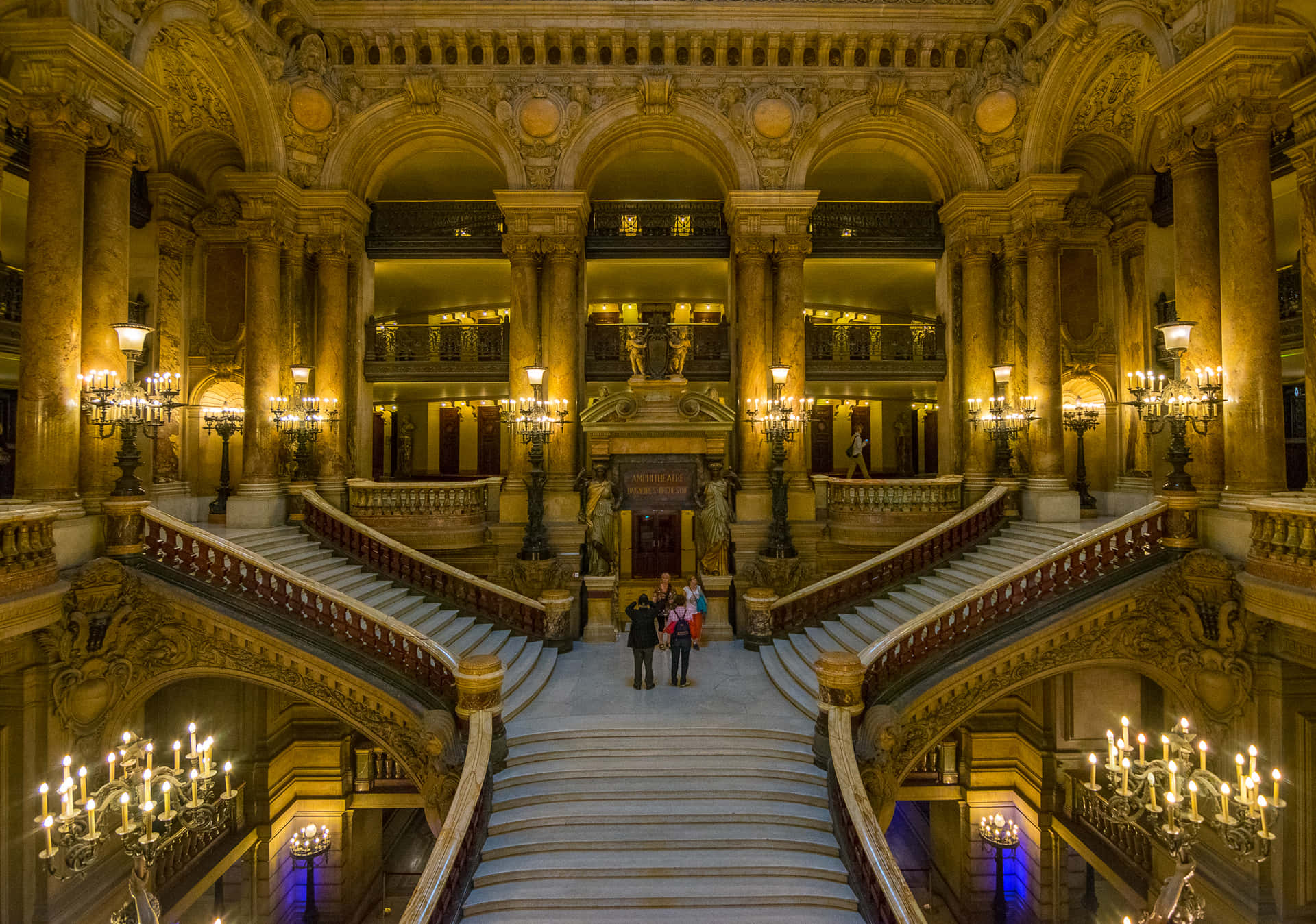 Paris Opera House Grand Escalier Wallpaper