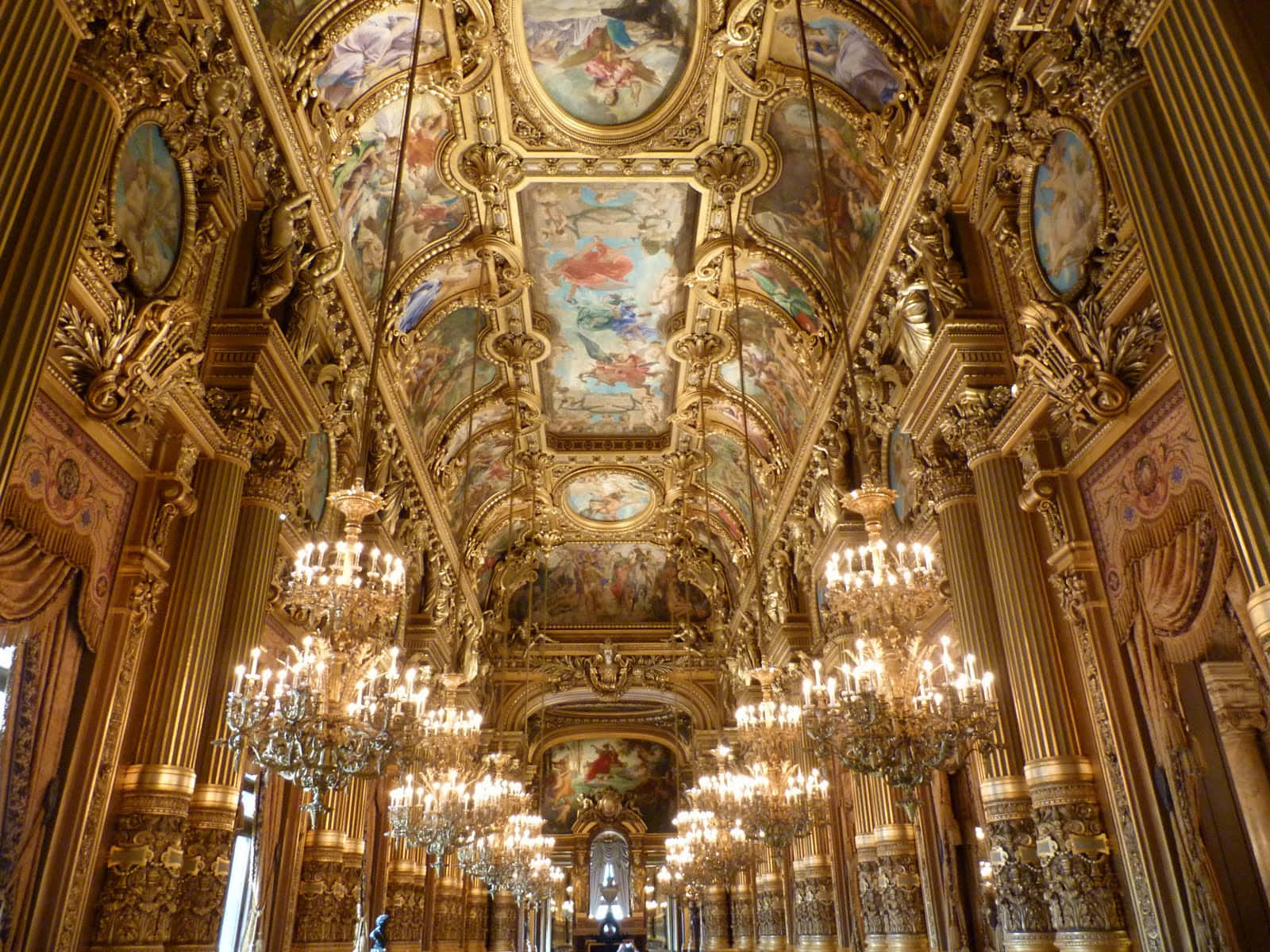 Paris Opera House Grand Foyer Wallpaper