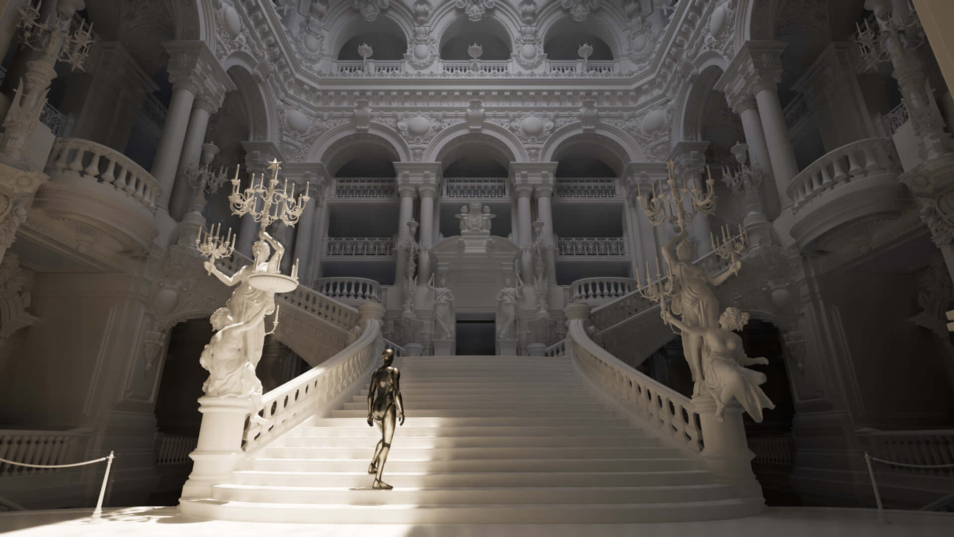 Paris Opera House Interior 3D Model Wallpaper
