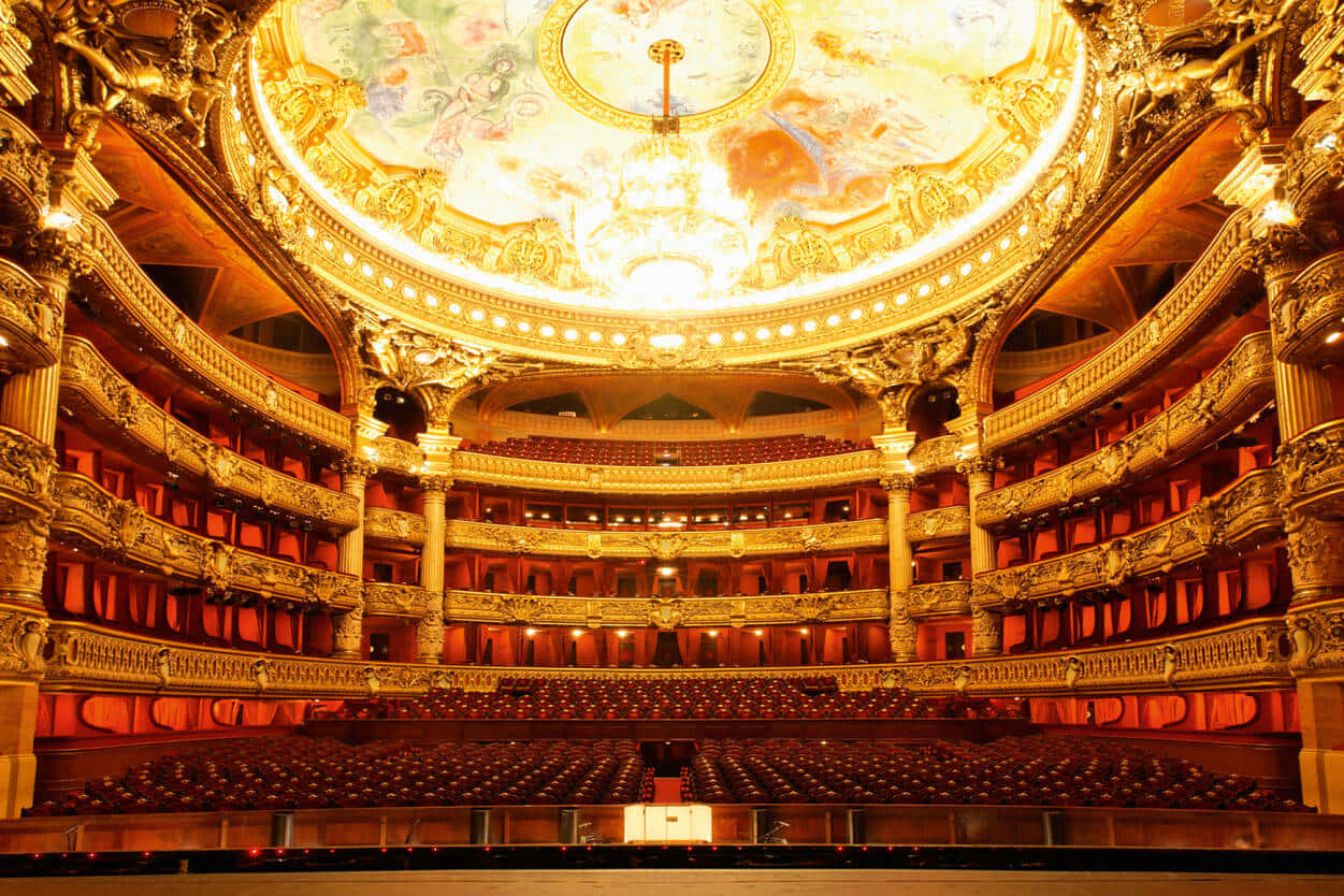 Paris Opera House Proscenium Theater Wallpaper