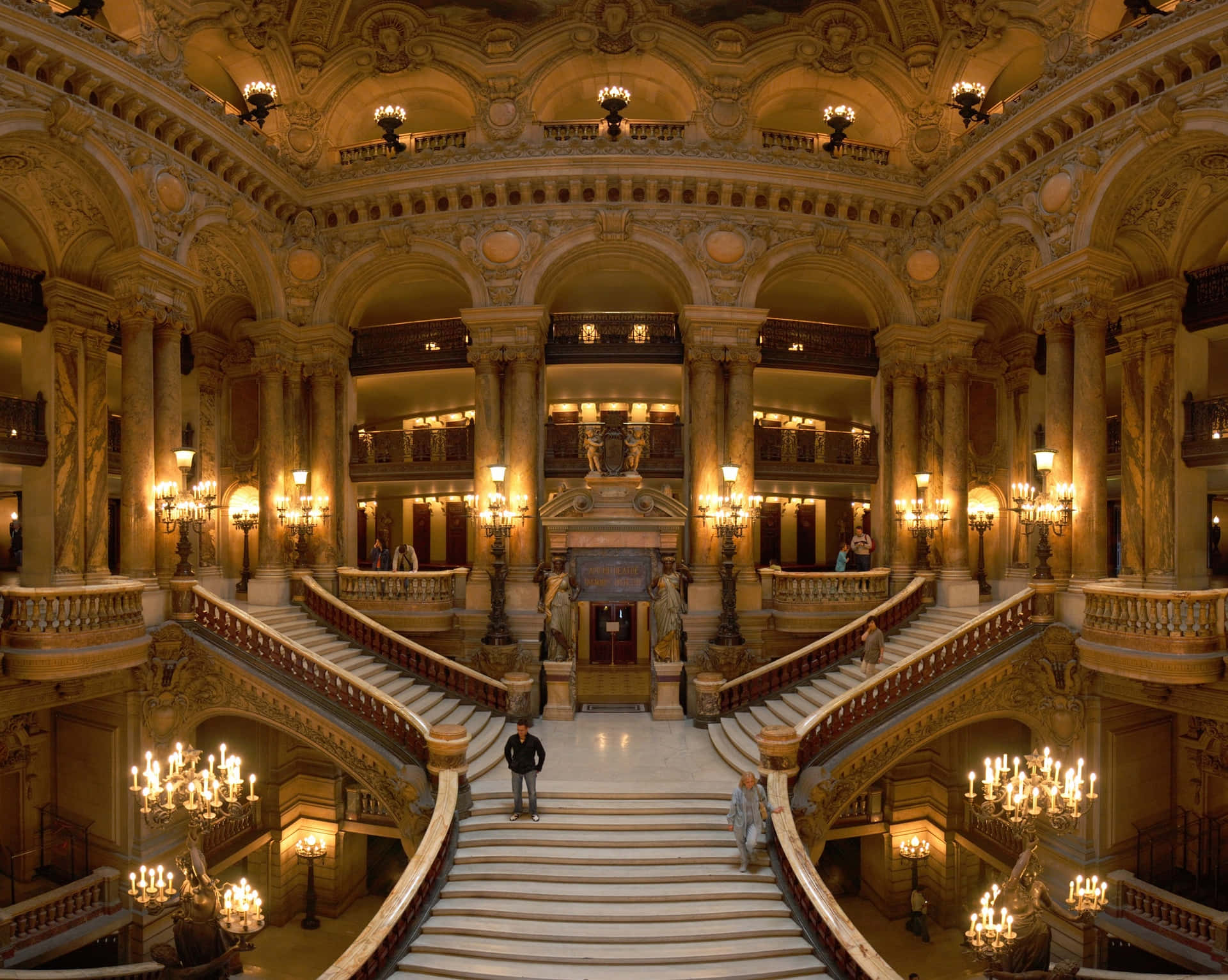 Escalerasde La Ópera De París Fondo de pantalla