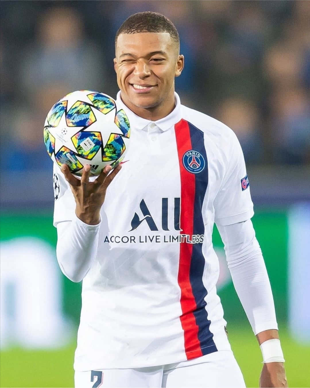 Paris Saint-germain Star, Kylian Mbappé On The Pitch