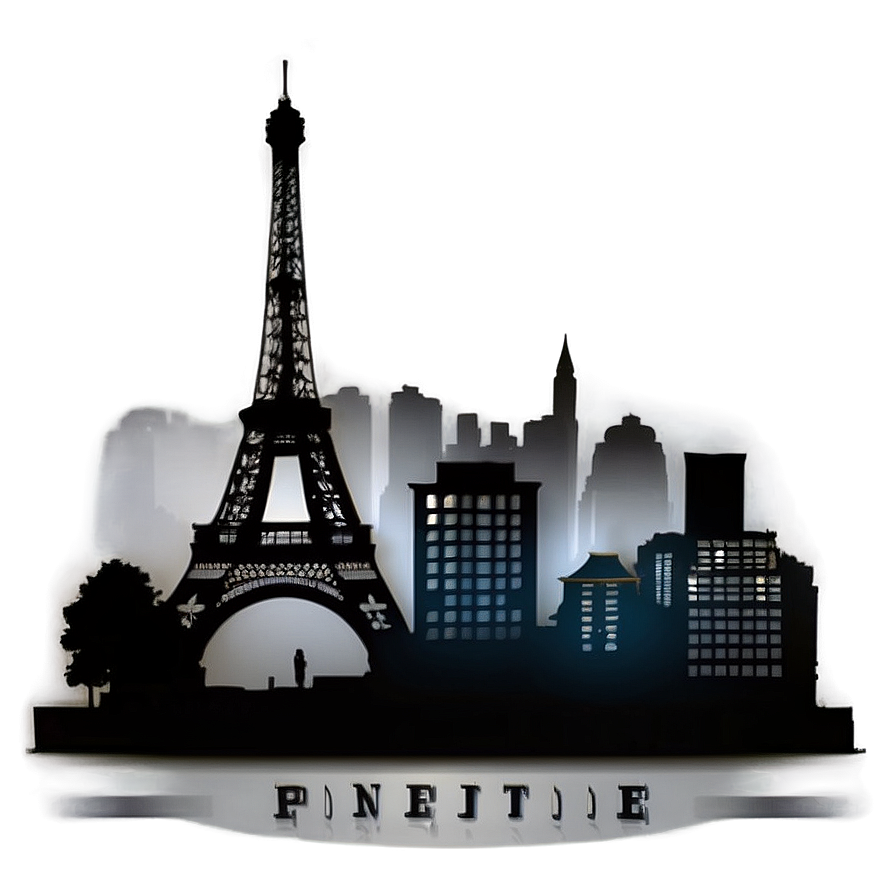 Download Paris Skyline Silhouette Png 06232024 | Wallpapers.com