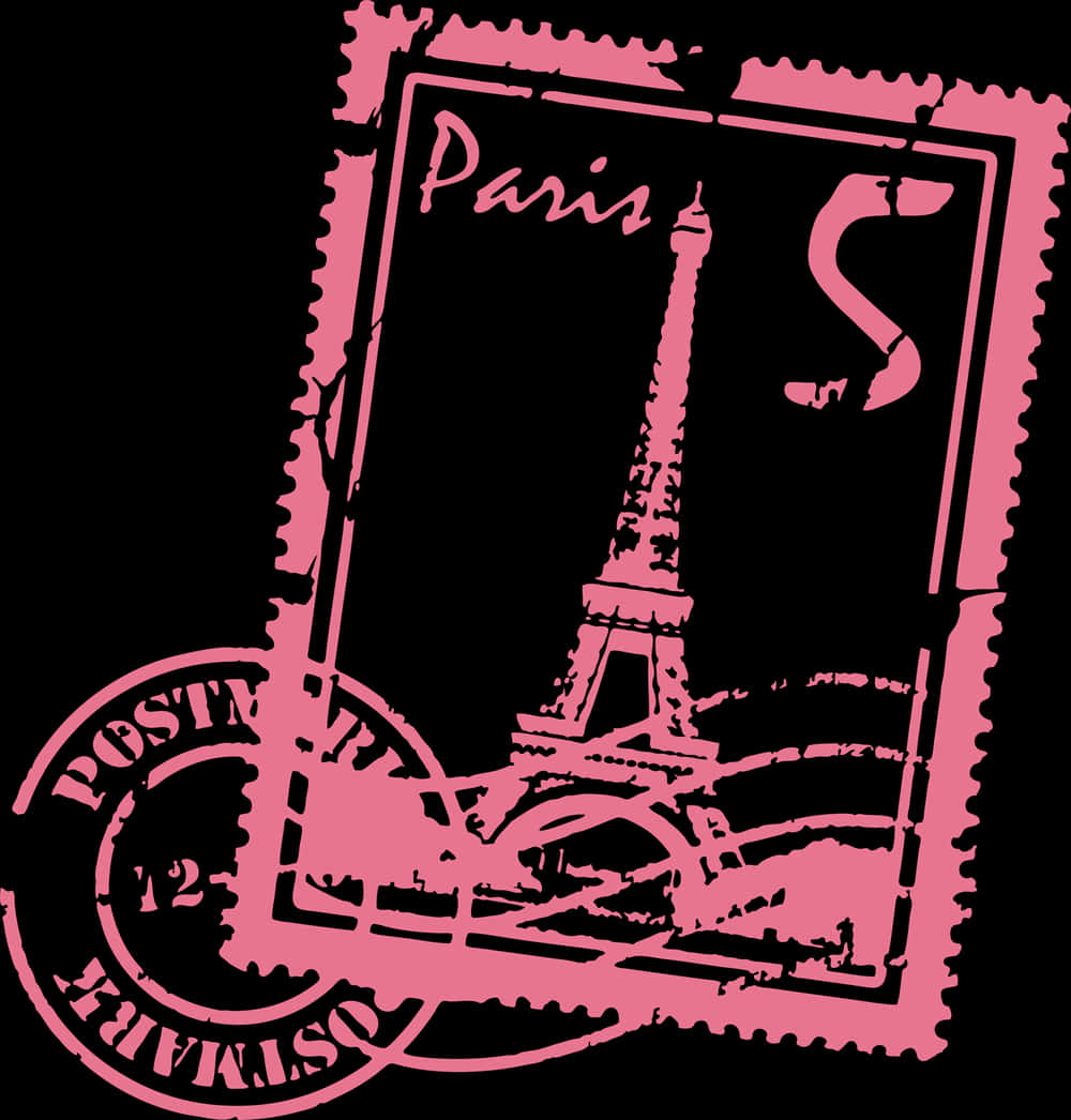 Paris Stamp Illustration PNG