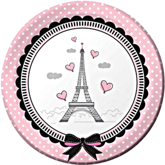 Paris Themed Decorative Plate PNG