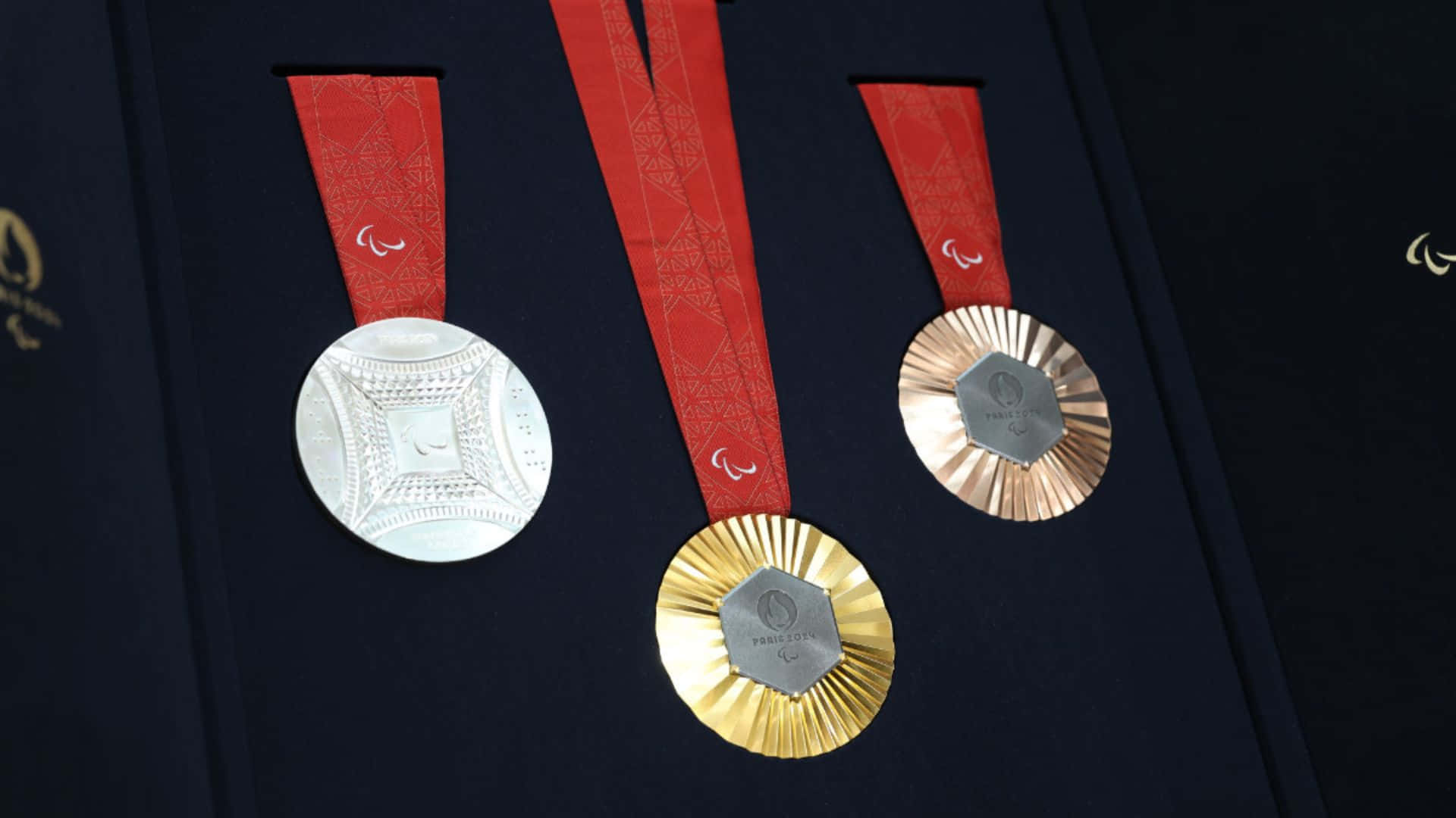 Paris2024 Olympic Medals Display Wallpaper