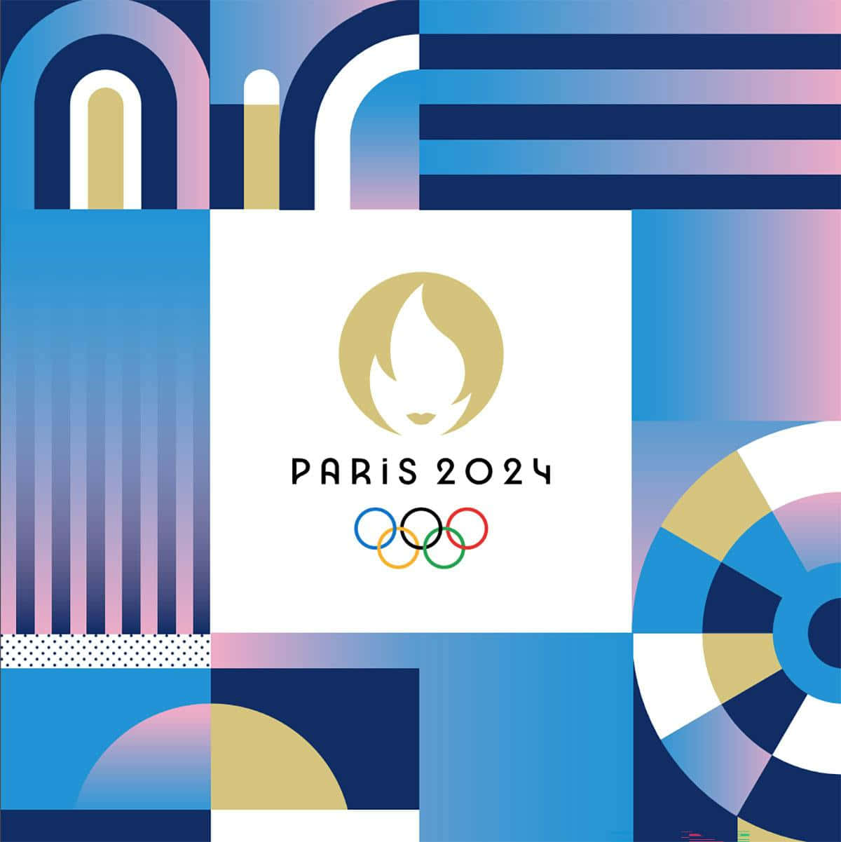 Paris2024 Olympics Logo Abstract Design Wallpaper