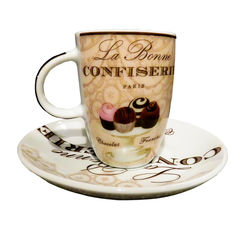 Parisian Confectionery Cupand Saucer PNG