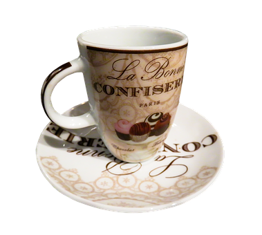 Parisian Confectionery Cupand Saucer PNG