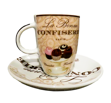 Parisian Confectionery Cupand Saucer PNG