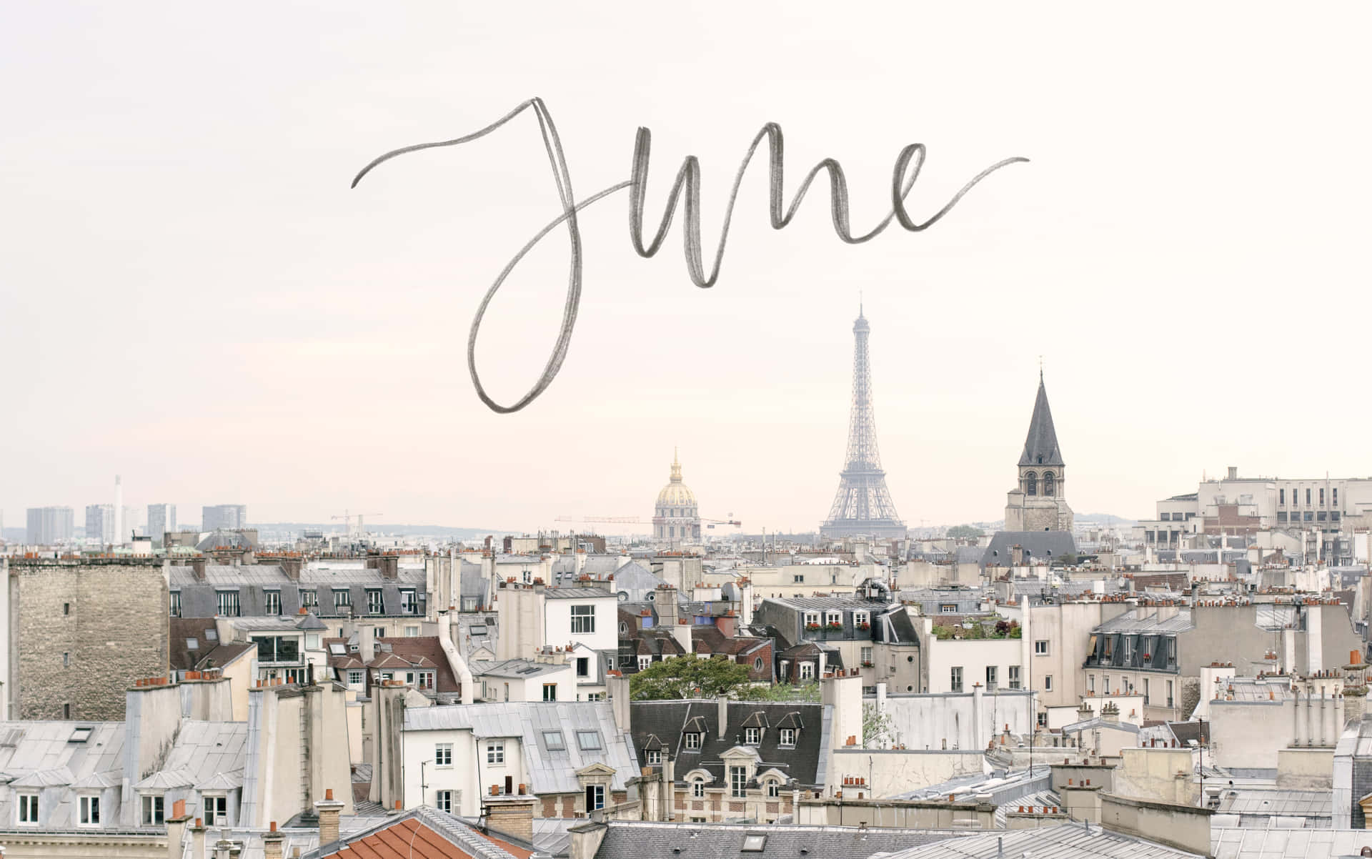 Parisian_ June_ Skyline_ Aesthetic Wallpaper