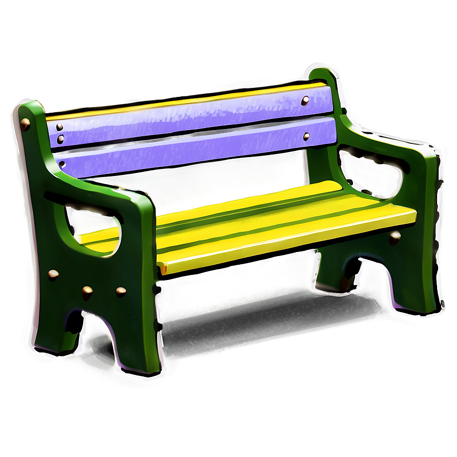 Park Bench Png 05232024 PNG