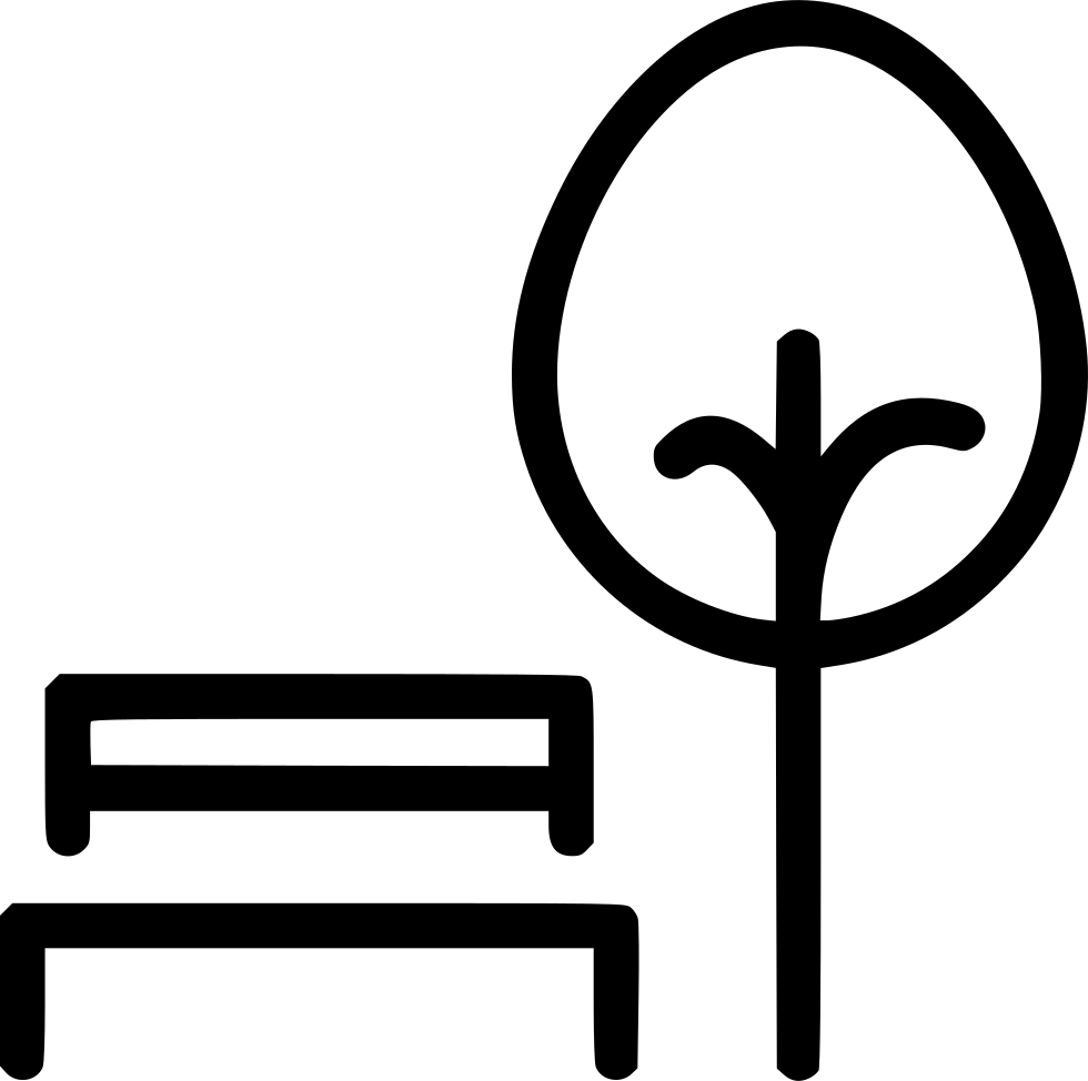 Park Benchand Tree Icon PNG