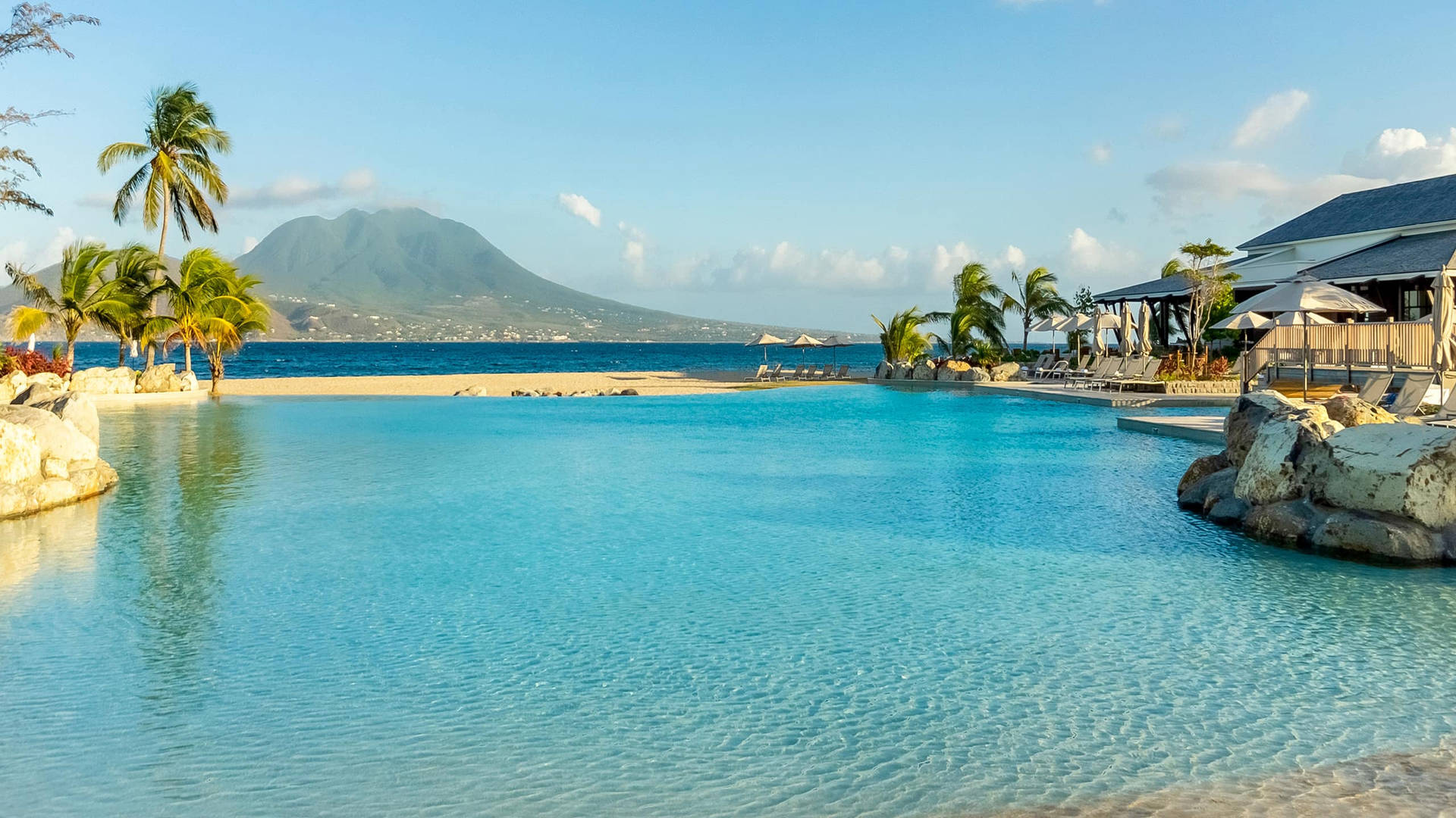 Scenic view of the luxurious Park Hyatt in St Kitts and Nevis Wallpaper