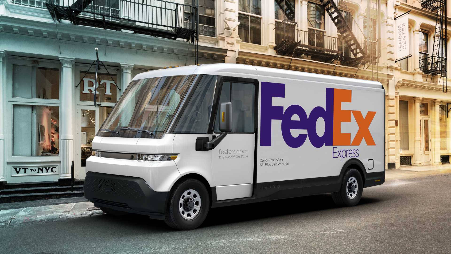 Parked Fedex Tracking Express Truck Wallpaper
