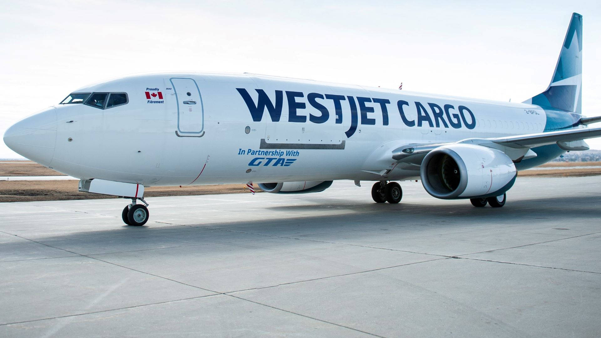 Parked WestJet Airline Plane Wallpaper