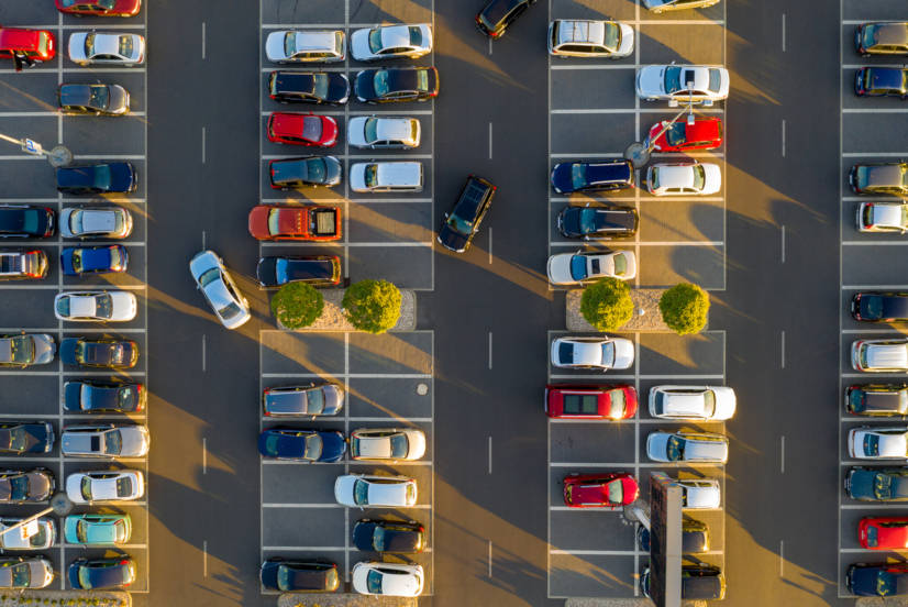 Parking Lot During Sunset Wallpaper