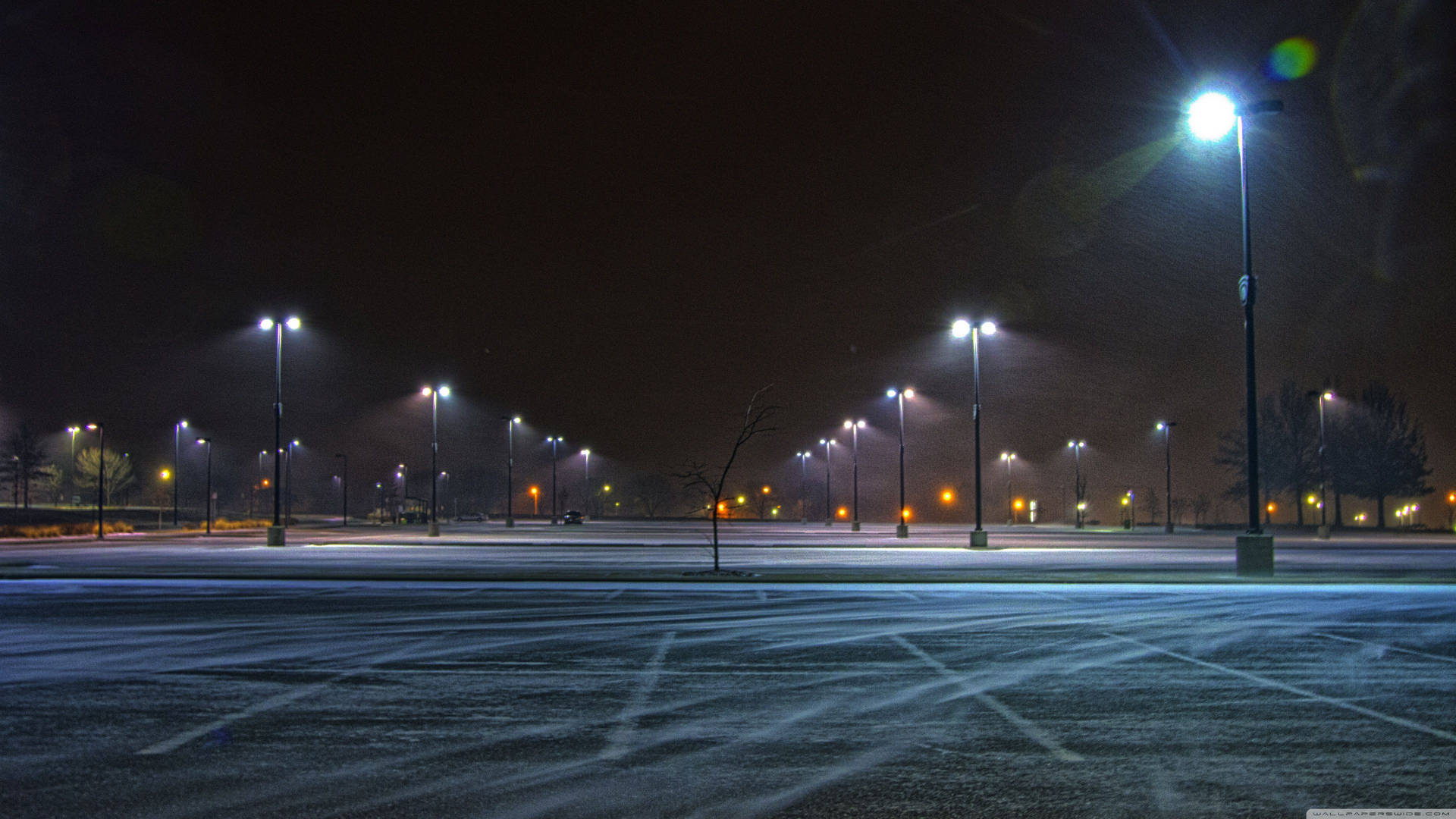 Parking Lot Night Uhd Picture