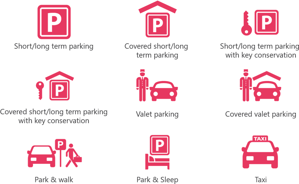 Parking Options Infographic PNG