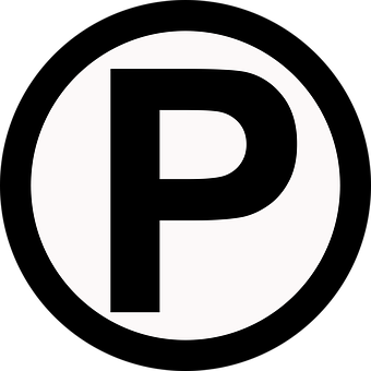 Parking Sign Icon Blackand White PNG