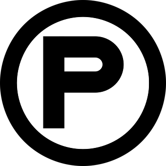 Parking Sign Icon Blackand White PNG