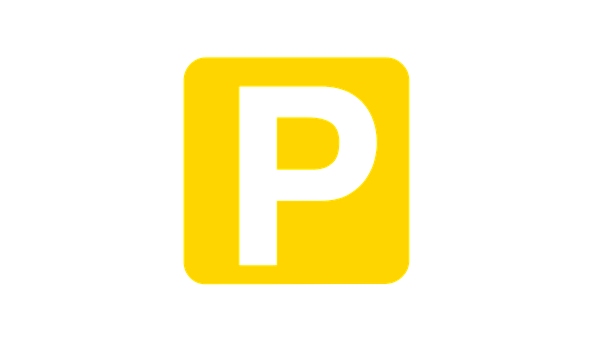 Parking Sign Icon Yellow Black PNG