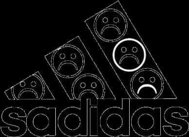 Parody_ Adidas_ Logo_with_ Sad_ Faces PNG