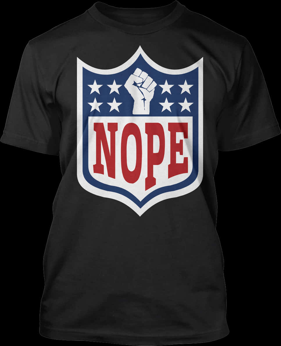 Parody N F L Logo Nope T Shirt PNG