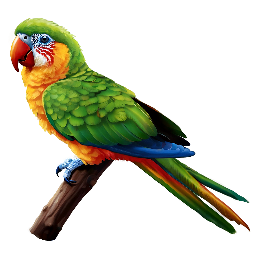 Parrot On Branch Png Any70 PNG