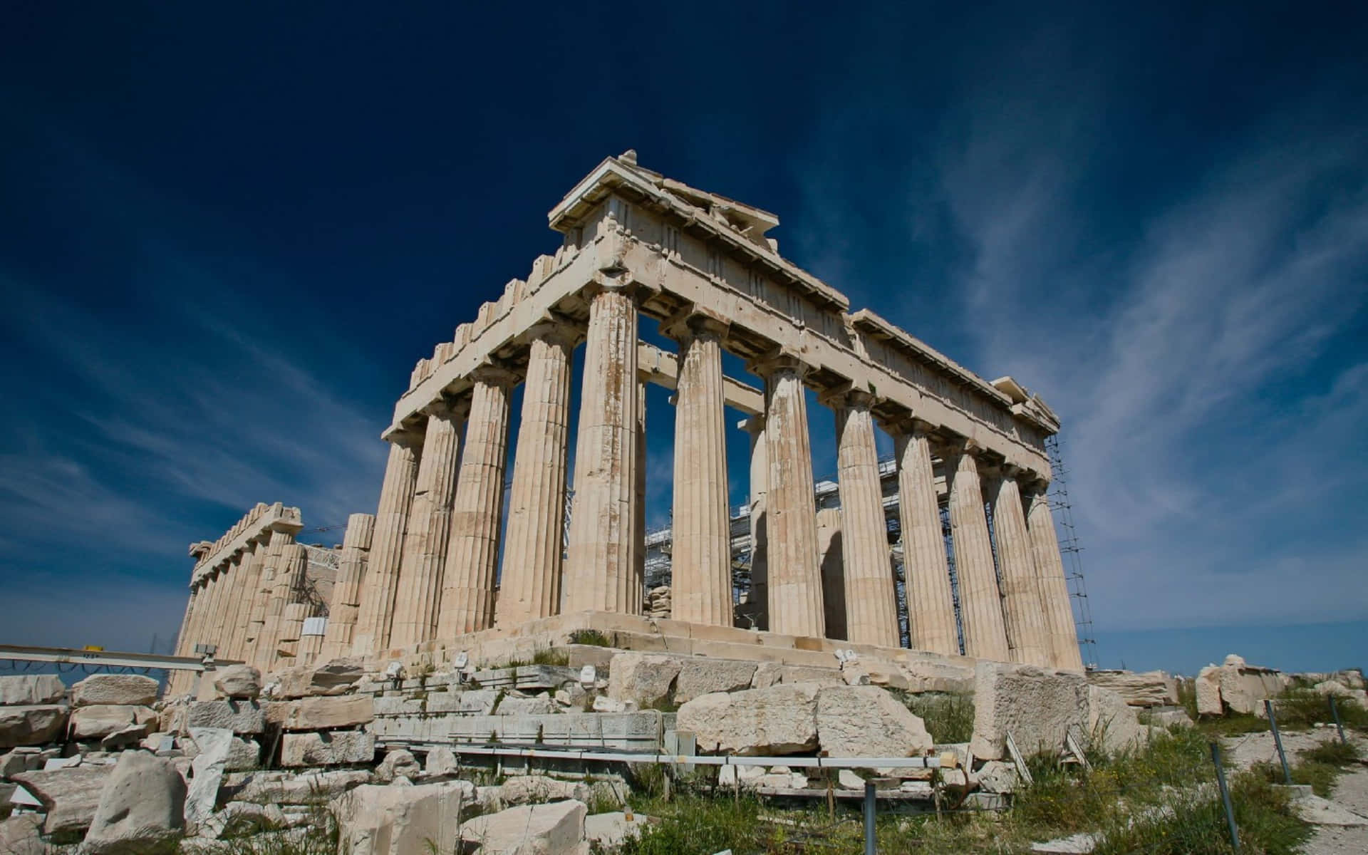 Templodel Partenón Dedicado A Athena. Fondo de pantalla