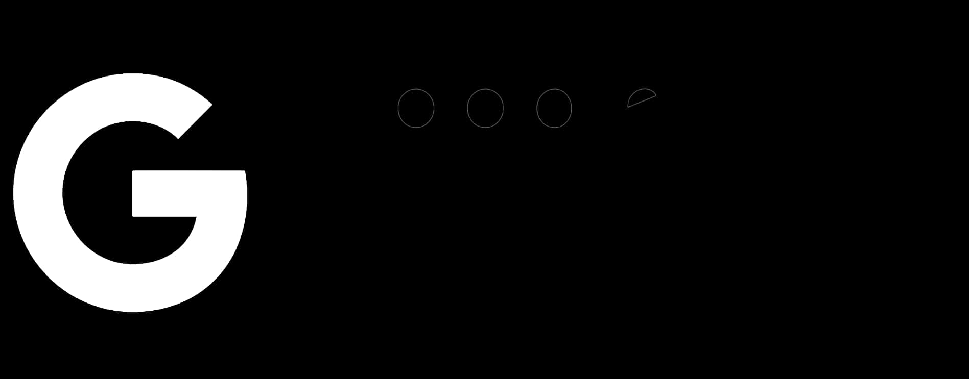 Partial Google Logo Black Background PNG