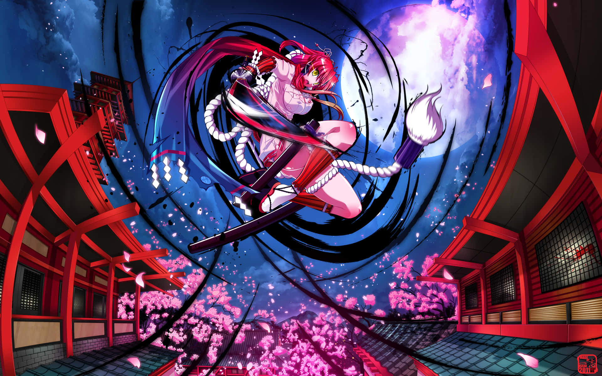 Particular Anime Scene Hyakka Ryoran Wallpaper