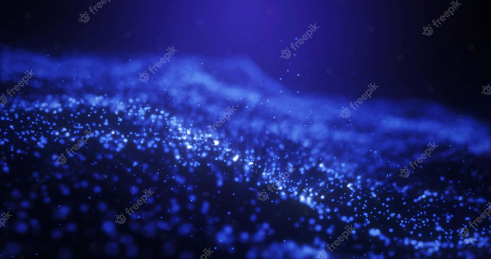 Particular Glow Of Blue Energy Waves Wallpaper