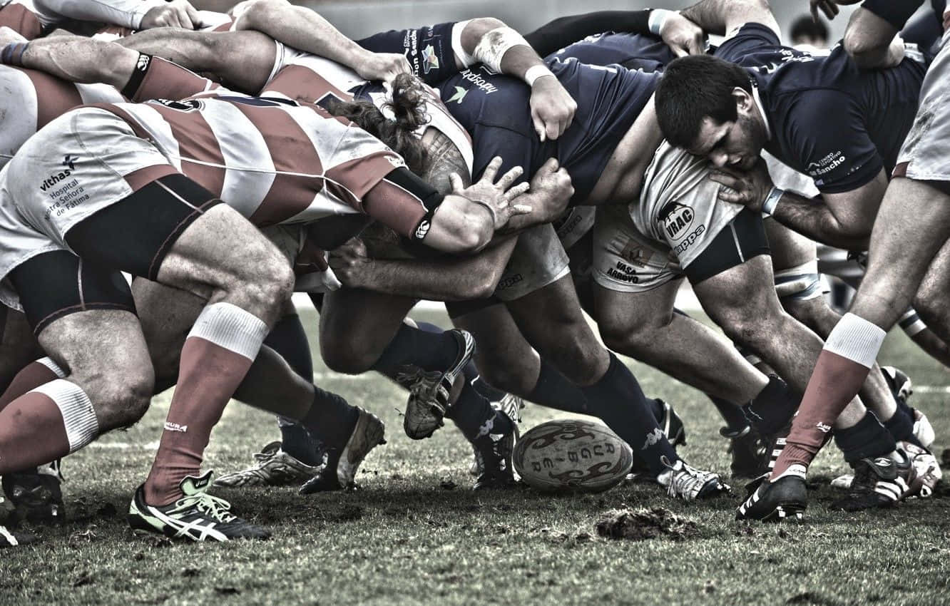 Partitadi Rugby In Azione Sotto I Riflettori