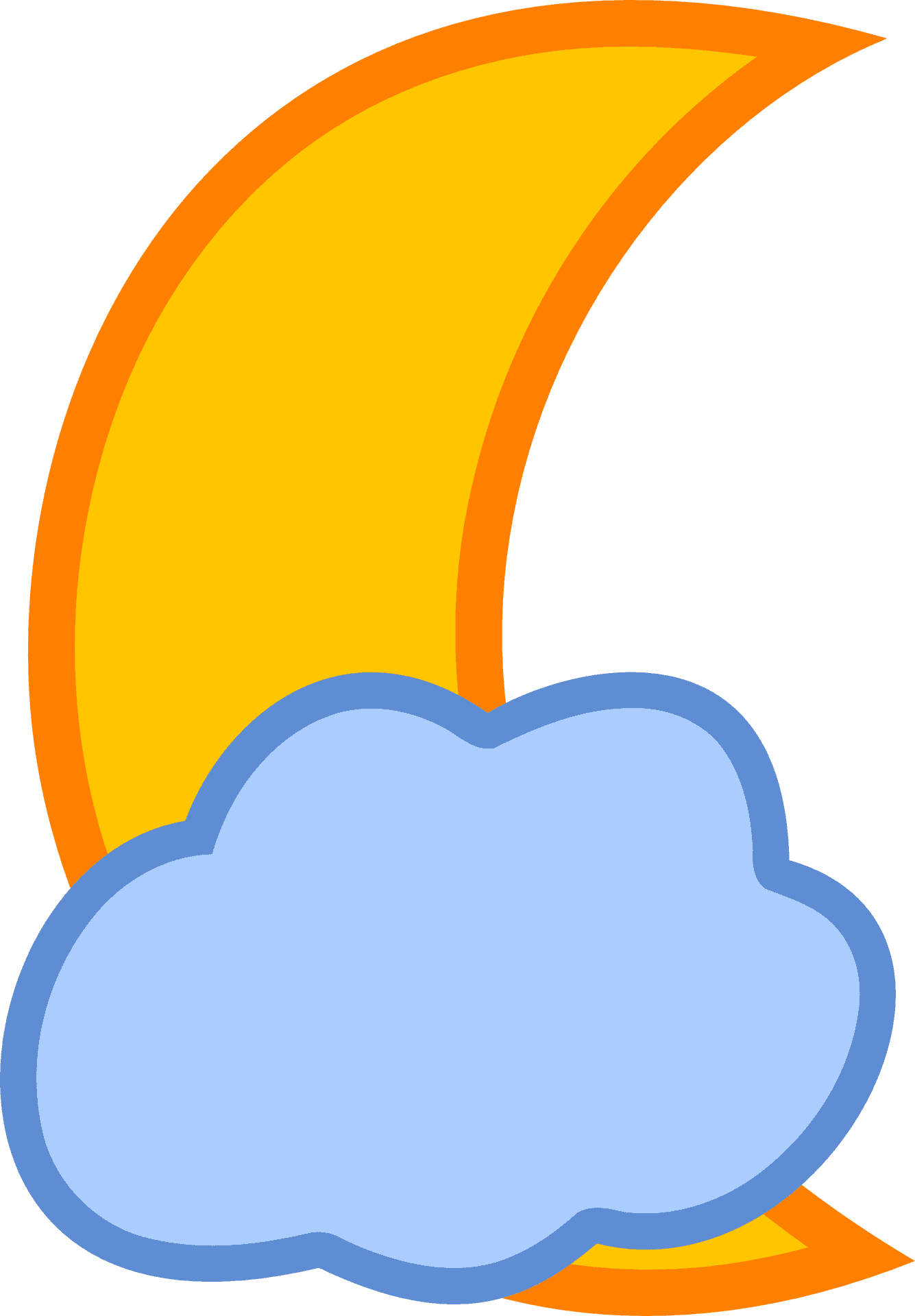 Partly Cloudy Night Clipart PNG
