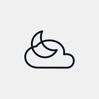 Partly Cloudy Night Icon PNG