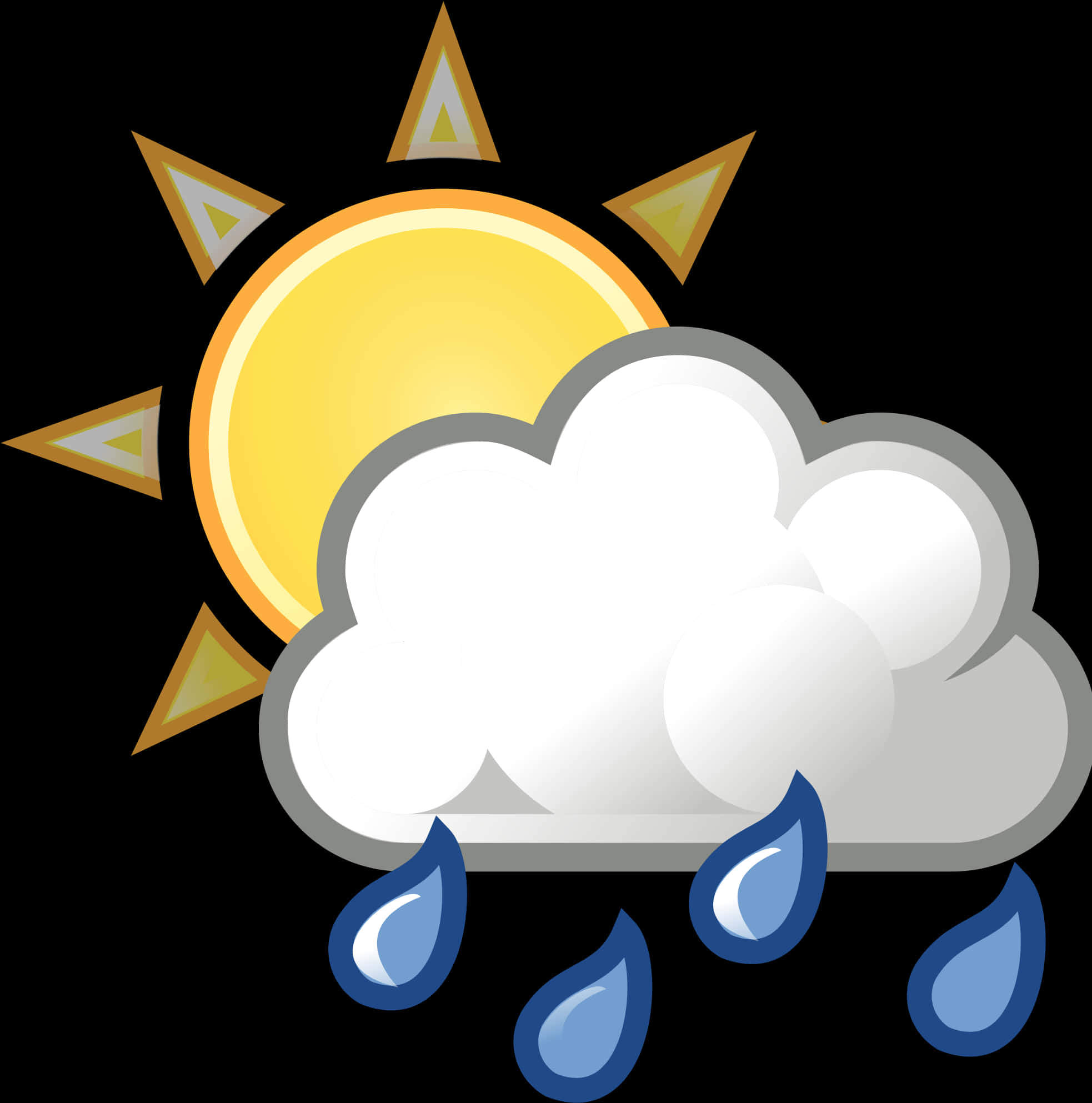 Partly Cloudy With Rainand Sunshine PNG