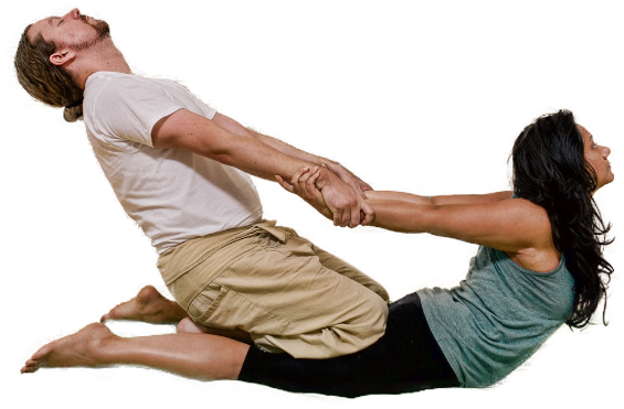 Partner Stretch Massage Technique PNG