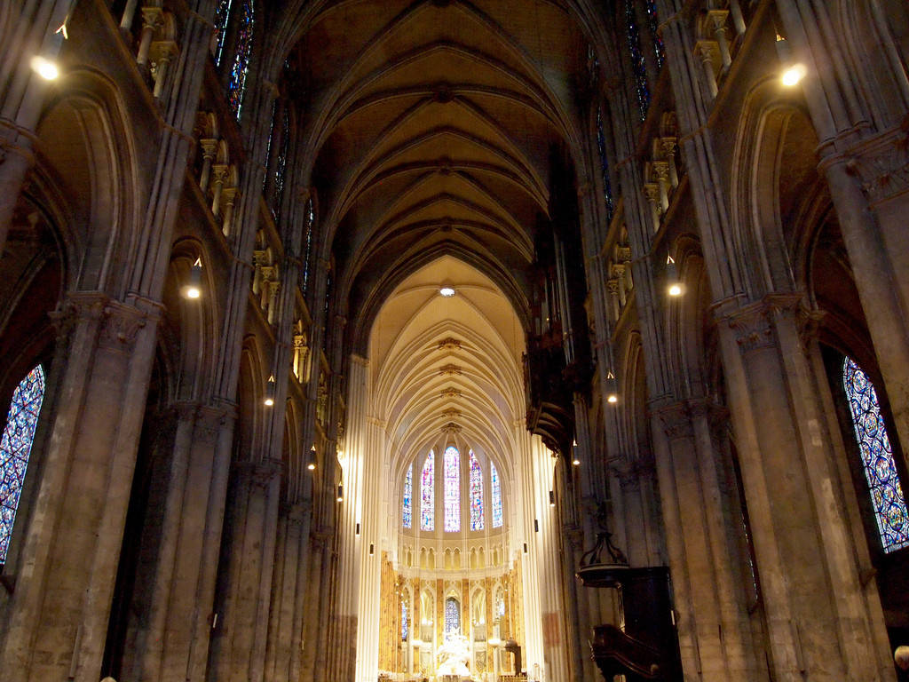 Laspartes De La Catedral De Chartres Fondo de pantalla