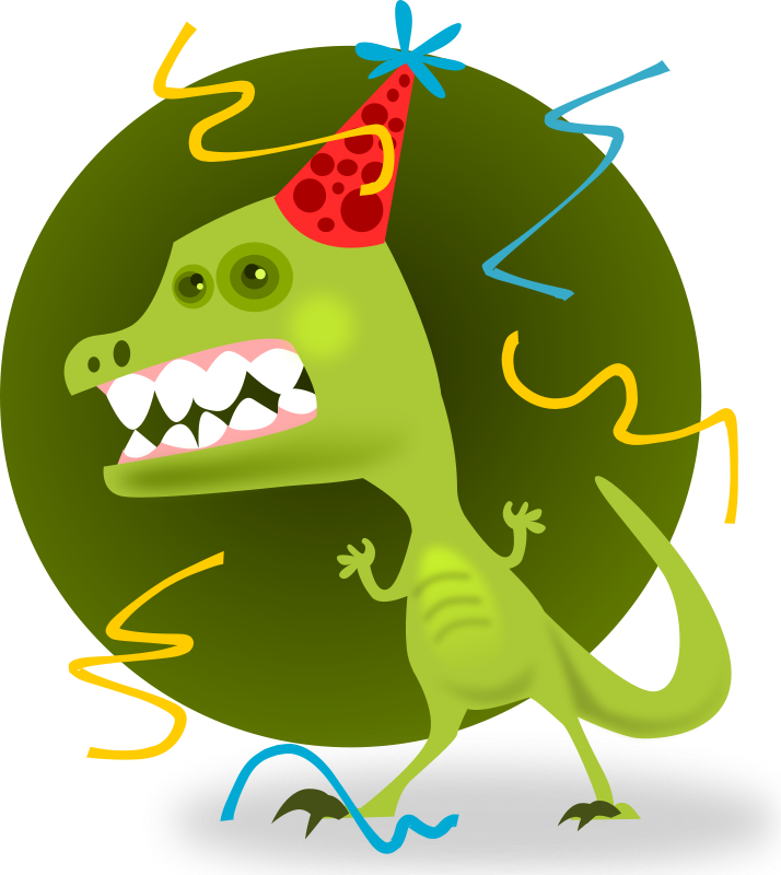 Party Dinosaur Celebration Illustration PNG