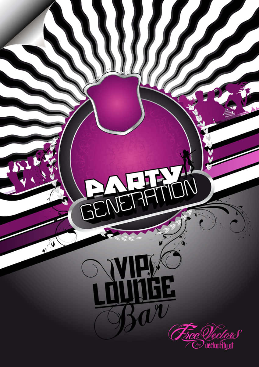 Viplounge Bar Party Flyer Bakgrund